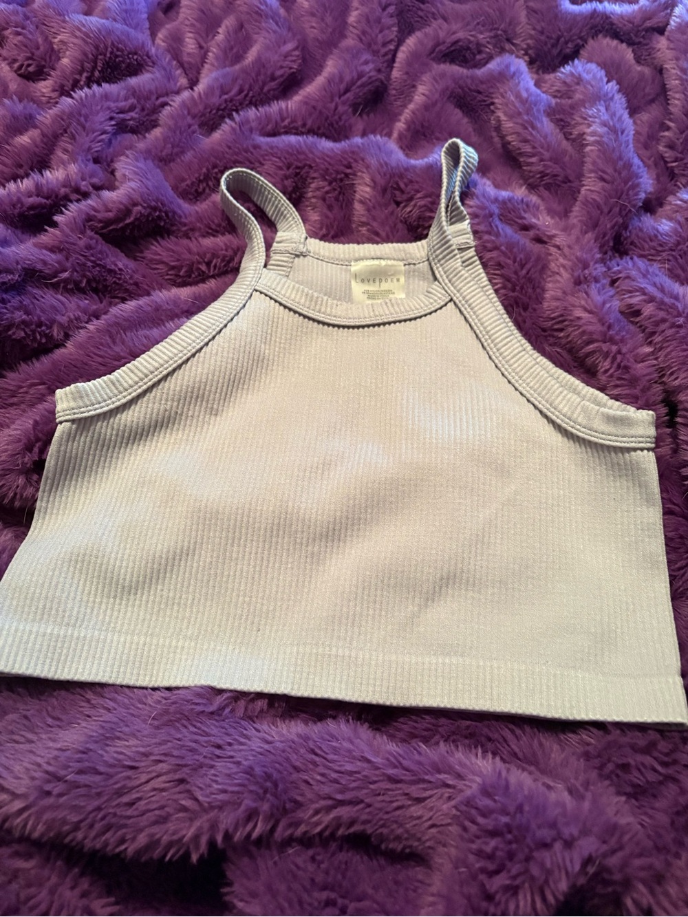 Lilac Free People Cropped Tank Top